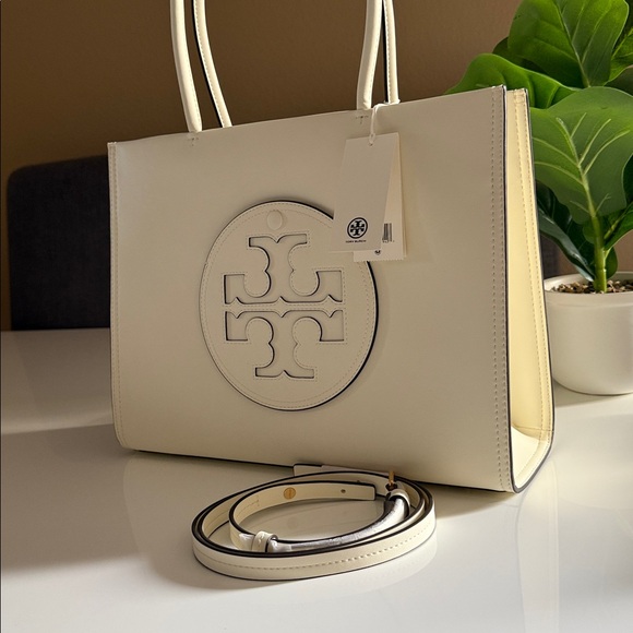NWT , tory burch ella bio small tote warm white 145612 - Picture 2 of 16